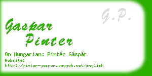 gaspar pinter business card