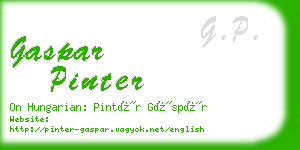 gaspar pinter business card